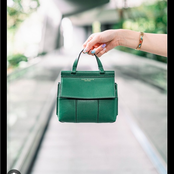 Tory Burch T-block Mini Satchel Green - Picture 10 of 10